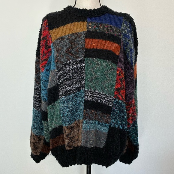 Vintage Other - Vintage 80s Geometric Abstract Sweater